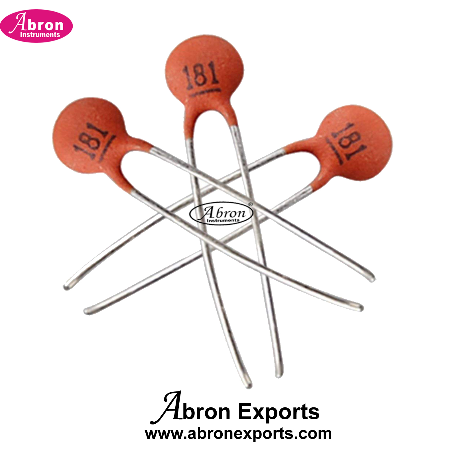Electronic Component Spare Capacitor Ceramic Disc 50V 180pF Low Voltage 100pc Abron AE-1224C180pF 
